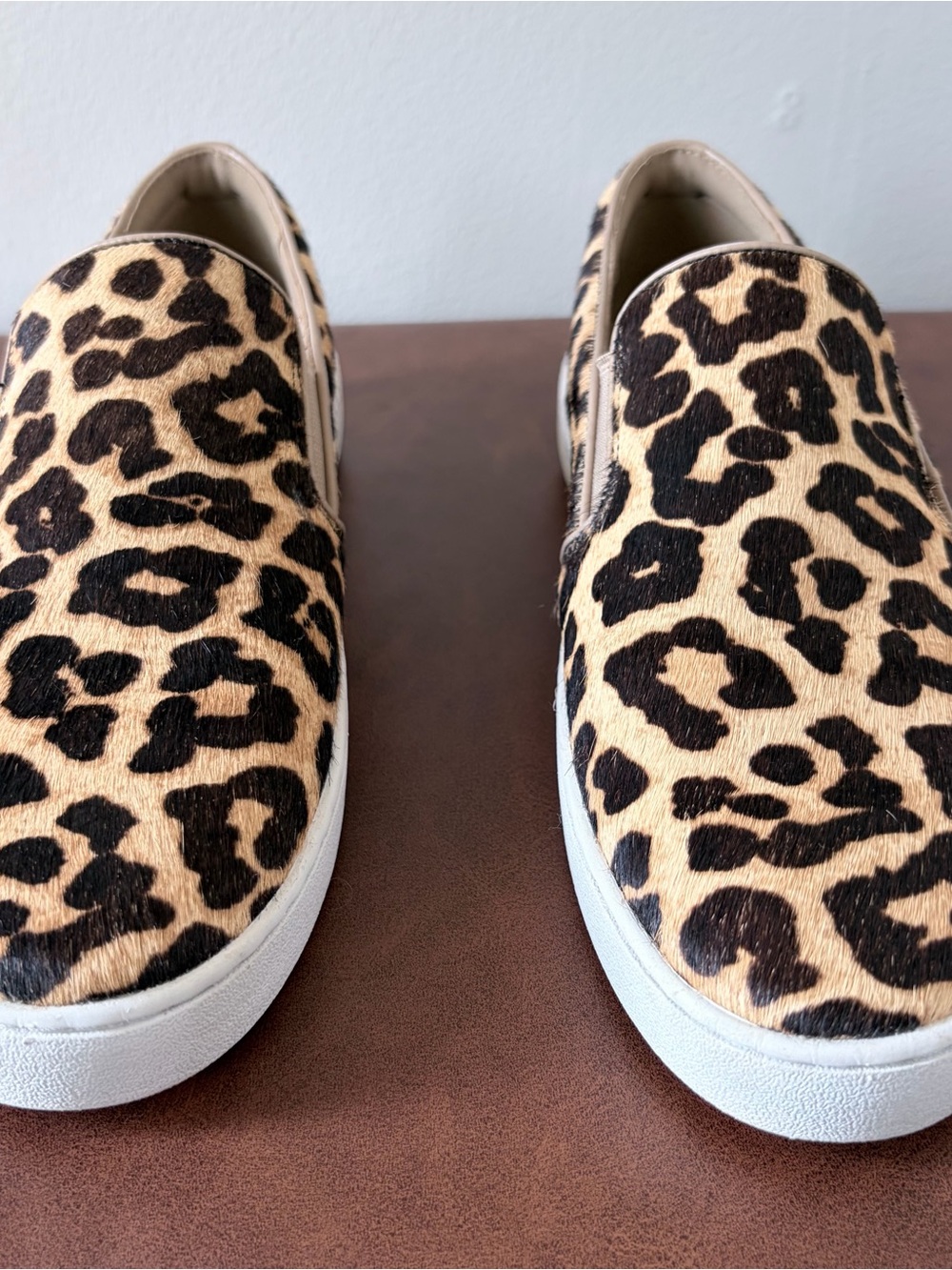 Michael Kors Leopard Print Slip-On Sneakers - Tan/Black